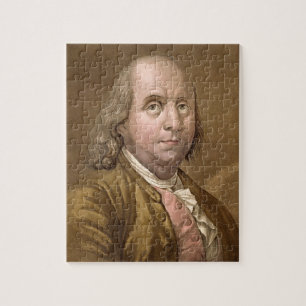 Portret van Benjamin Franklin (1706-1990) uit Le Legpuzzel