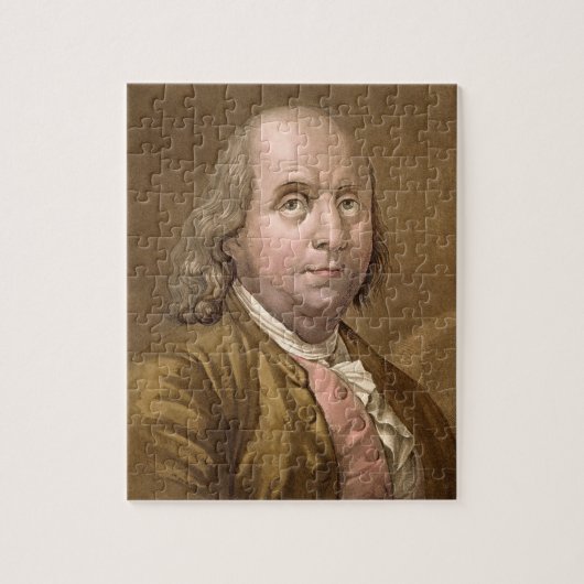 Portret van Benjamin Franklin (1706-1990) uit Le Legpuzzel (Verticaal)