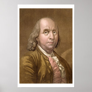 Portret van Benjamin Franklin (1706-1990) uit Le Poster