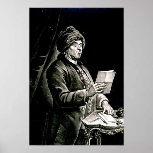 Portret van Benjamin Franklin, 1777 Poster (Voorkant)