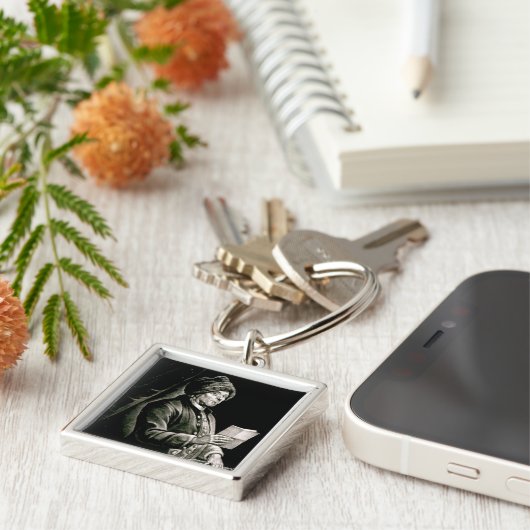 Portret van Benjamin Franklin, 1777 Sleutelhanger (Zijkant)