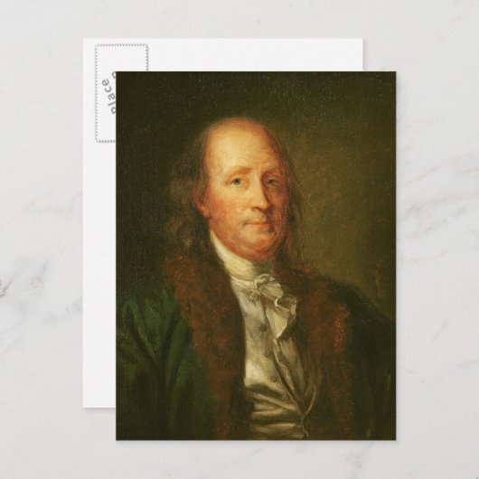 Portret van Benjamin Franklin Briefkaart (Voorkant / Achterkant)