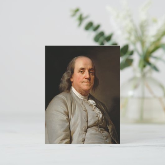 Portret van Benjamin Franklin Briefkaart (Staand voorkant)