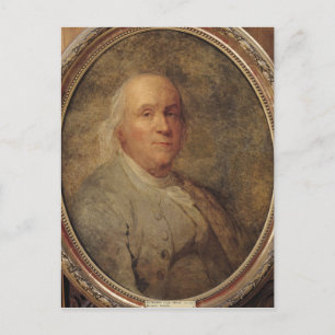 Portret van Benjamin Franklin, c.1780 Briefkaart