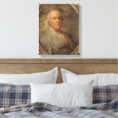 Portret van Benjamin Franklin, c.1780 Canvas Afdruk (Insitu (Slaapkamer))