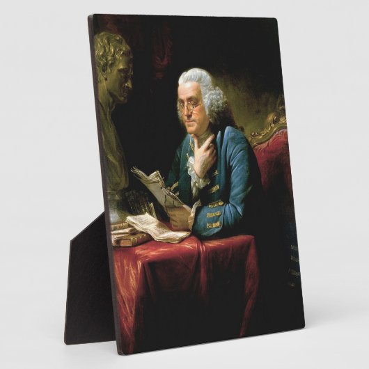 Portret van Benjamin Franklin Fotoplaat (Zijkant)