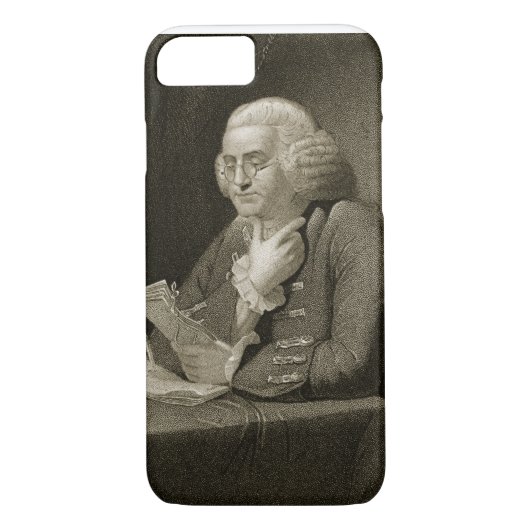 Portret van Benjamin Franklin, gegraveerd door Tho Case-Mate iPhone Case (Achterkant)