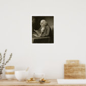 Portret van Benjamin Franklin, gegraveerd door Tho Poster (Keuken)