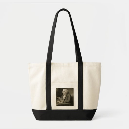 Portret van Benjamin Franklin, gegraveerd door Tho Tote Bag (Voorkant)