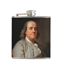 Portret van Benjamin Franklin Heupfles