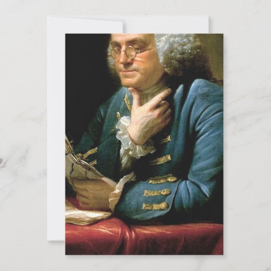 Portret van Benjamin Franklin Kaart (Voorkant)