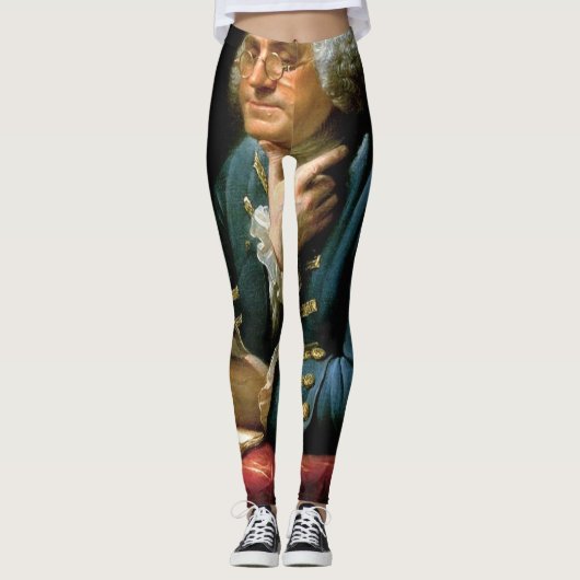 Portret van Benjamin Franklin Leggings (Voorkant)