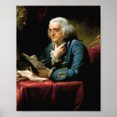 Portret van Benjamin Franklin Poster (Voorkant)
