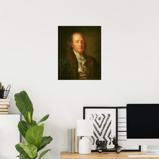 Portret van Benjamin Franklin Poster (Thuiskantoor)