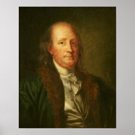 Portret van Benjamin Franklin Poster (Voorkant)