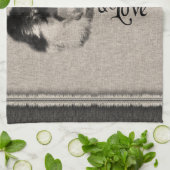  portret van Bernese Mountain-hond Theedoek (Gevouwen)