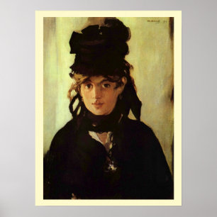 Portret van Berthe Morisot door Edouard Manet Poster