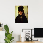 Portret van Berthe Morisot door Edouard Manet Poster (Thuiskantoor)