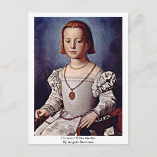Portret van Bia Medici door Angelo Bronzino Briefkaart