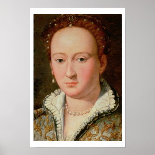 Portret van Bianca Cappello, c.1580 (olie op koper Poster (Voorkant)