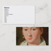 Portret van Bianca Cappello, c.1580 (olie op koper Visitekaartje (Voorkant / Achterkant)