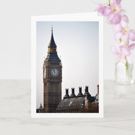 Portret van Big Ben, Londen, Engeland Kaart (Orchidee)