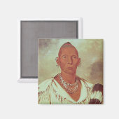 Portret van Black Hawk, Indiaas hoofd Magneet (Voorkant / Achterkant)