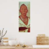Portret van Black Hawk, Indiaas hoofd Poster (Keuken)