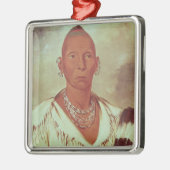 Portret van Black Hawk, Indische opperbevelhebber Metalen Ornament (Links)