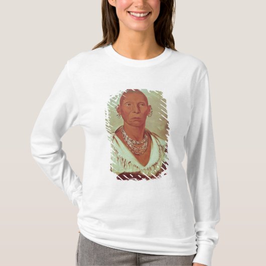 Portret van Black Hawk, Indische opperbevelhebber T-shirt (Voorkant)