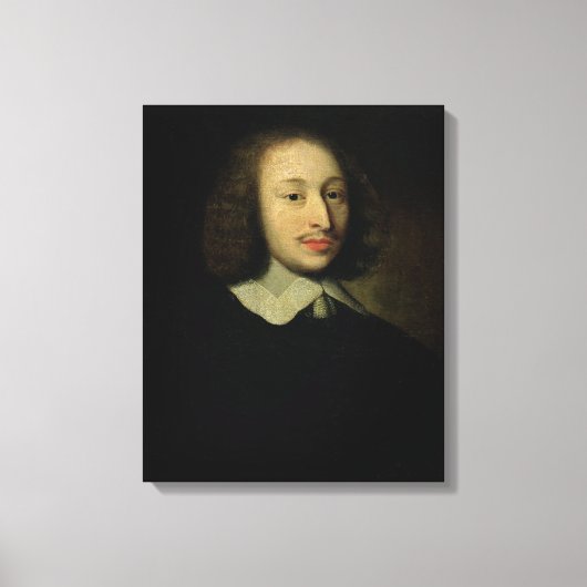 Portret van Blaise Pascal Canvas Afdruk (Voorkant)