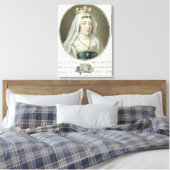 Portret van Blanche de Castille (1185-1252) engrav Canvas Afdruk (Insitu (Slaapkamer))