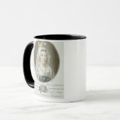 Portret van Blanche de Castille (1185-1252) engrav Mok (Voorkant links)
