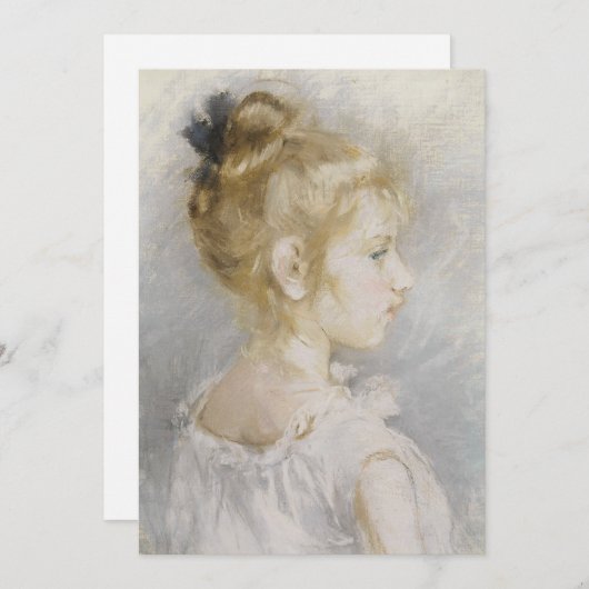 Portret van Blanche Pontillon | Berthe Morisot (Voorkant / Achterkant)