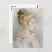 Portret van Blanche Pontillon | Berthe Morisot Briefkaart (Voorkant / Achterkant)