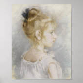Portret van Blanche Pontillon | Berthe Morisot Poster (Voorkant)