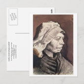 Portret van boerenvrouw, Van Gogh Fine Art Briefkaart (Voorkant / Achterkant)
