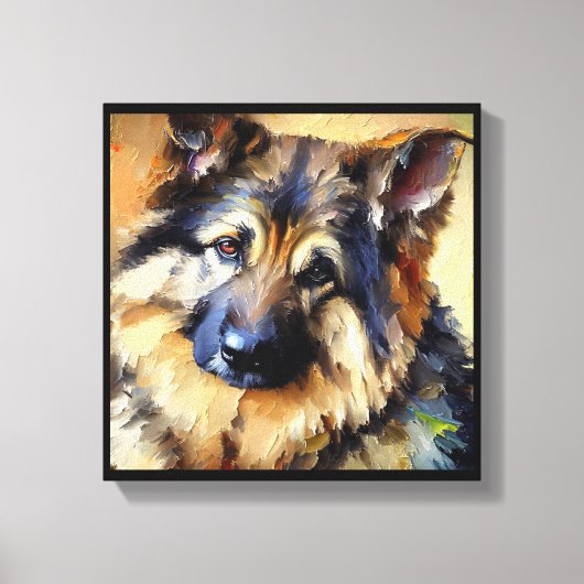 Portret van Boheemse Herdershond Canvas Afdruk (Voorkant)