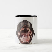portret van bokshond tweekleurige koffiemok (Center)