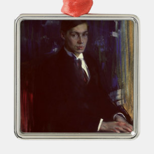 Portret van Boris Pasternak Metalen Ornament