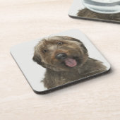Portret van Briard-hond Bier Onderzetter (Linkerzijde)