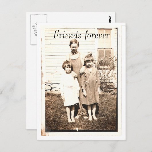 portret van broers en zussen briefkaart (Voorkant / Achterkant)