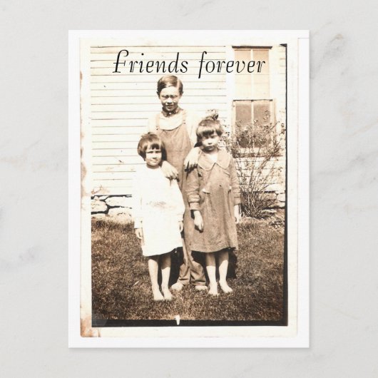 portret van broers en zussen briefkaart (Voorkant)