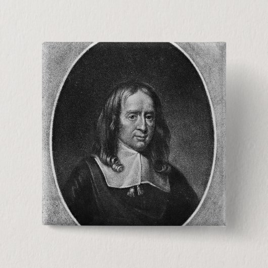 Portret van Bruno Ryves Vierkante Button 5,1 Cm (Voorkant)