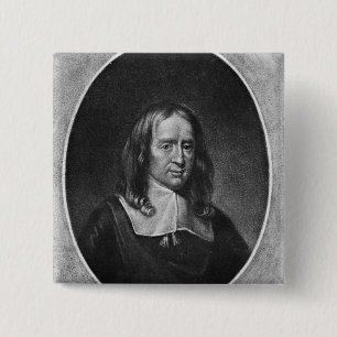 Portret van Bruno Ryves Vierkante Button 5,1 Cm