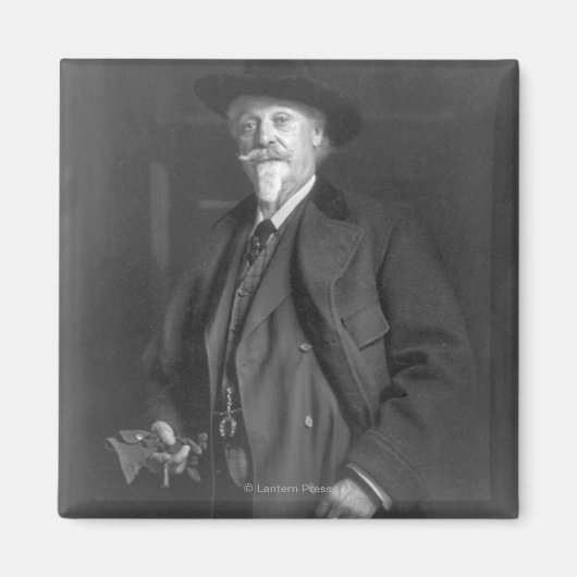Portret van "Buffalo Bill" Cody Magneet (Voorkant)
