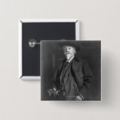 Portret van "Buffalo Bill" Cody Vierkante Button 5,1 Cm (Voorkant /achterkant)