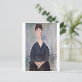 Portret van Cafe Singer, Modigliani Briefkaart (Staand voorkant)