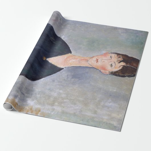 Portret van Cafe Singer, Modigliani Cadeaupapier (Uitgerold)