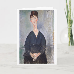 Portret van Cafe Singer, Modigliani Kaart